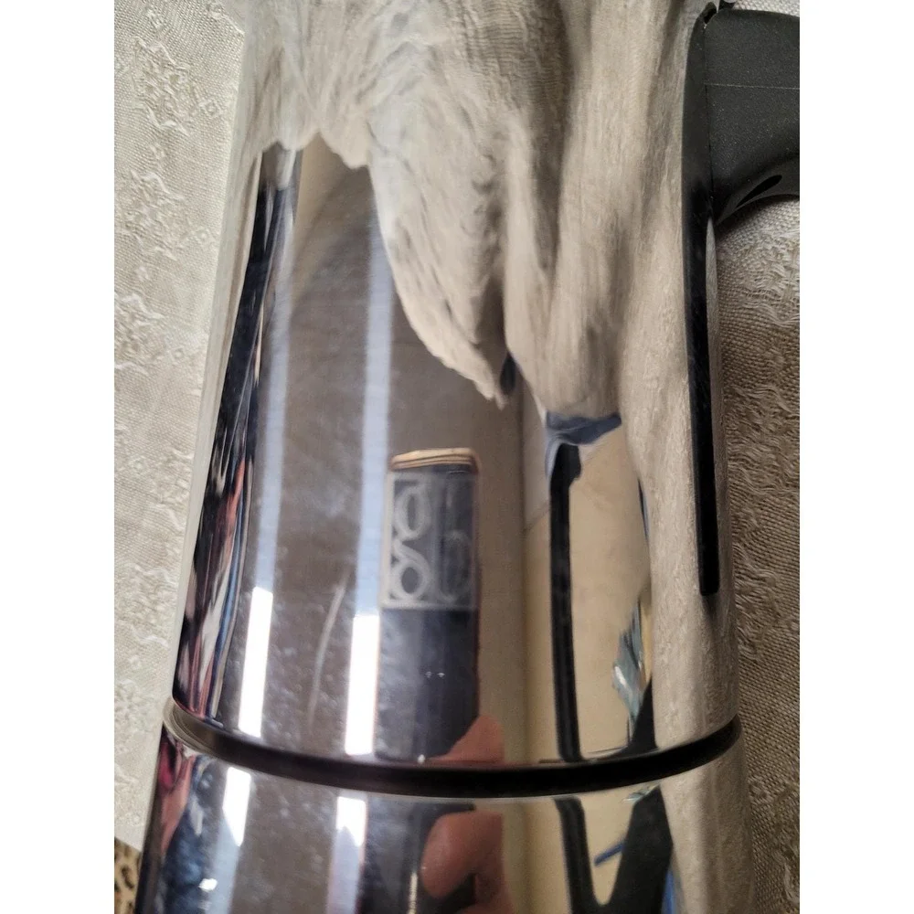 Vintage GB Guido Bergna 10 Cup Stovetop NEW Espresso Maker 18-10 Stainless Italy - Picture 7 of 7